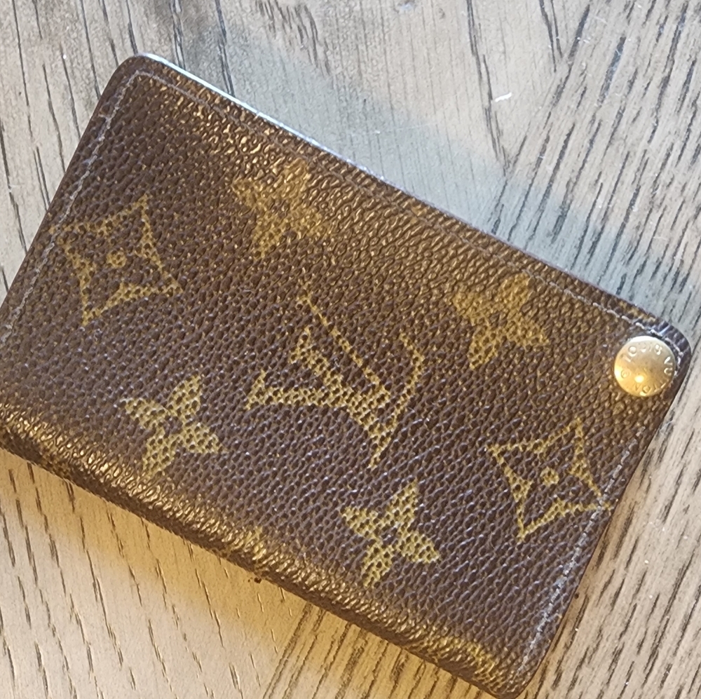 Louis Vuitton Brown and Gold Key & Card Holder